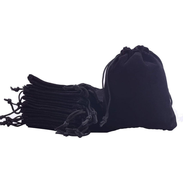 2" x 2.5" Unlined Velvet Bag - Black - Magick Magick.com