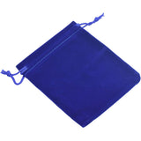 2" x 2.5" Unlined Velvet Bag - Blue - Magick Magick.com