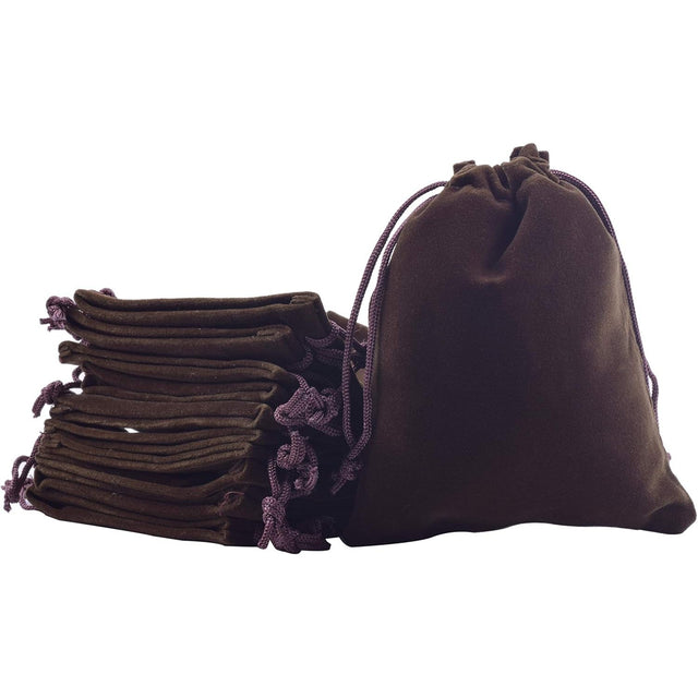 2" x 2.5" Unlined Velvet Bag - Brown - Magick Magick.com