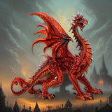 20.5" Red Dragon Statue - Magick Magick.com