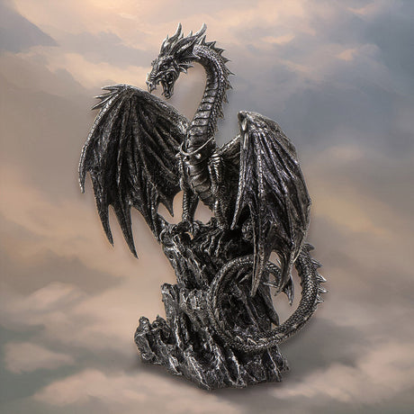 22" Quicksilver Dragon Statue - Magick Magick.com