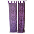 22" x 72" Three Pentagrams Cotton Curtain (Set of 2) - Magick Magick.com