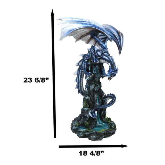 23" Dragon Statue - Blue Dragon - Magick Magick.com