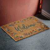 23.5" Welcome Floral Doormat - Magick Magick.com