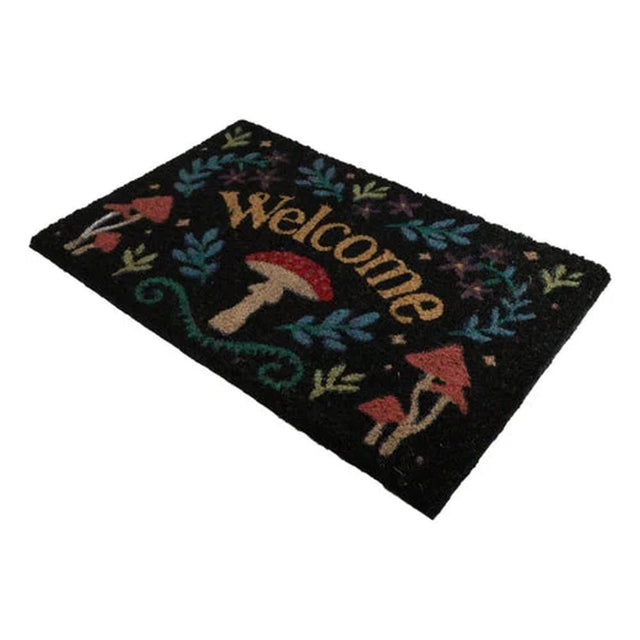 23.5" Welcome Mushroom Doormat - Magick Magick.com