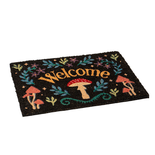 23.5" Welcome Mushroom Doormat - Magick Magick.com