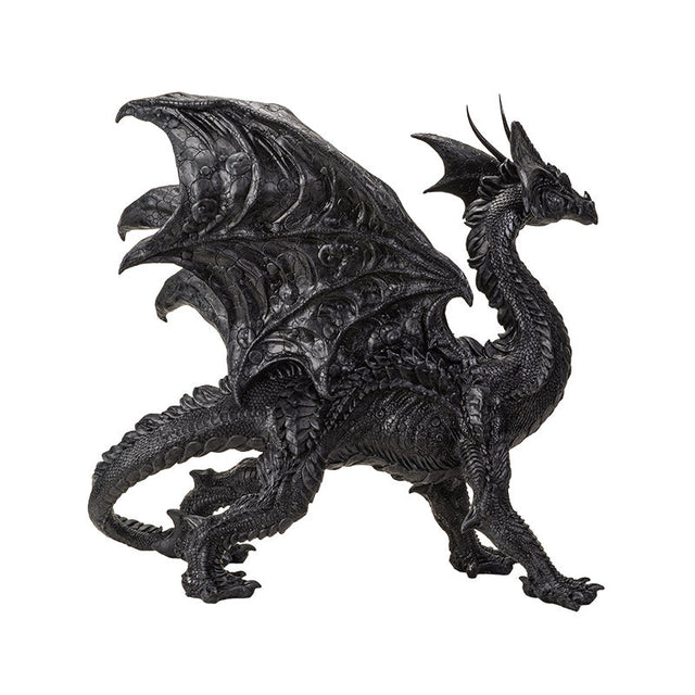 24" Black Dragon Statue - Magick Magick.com
