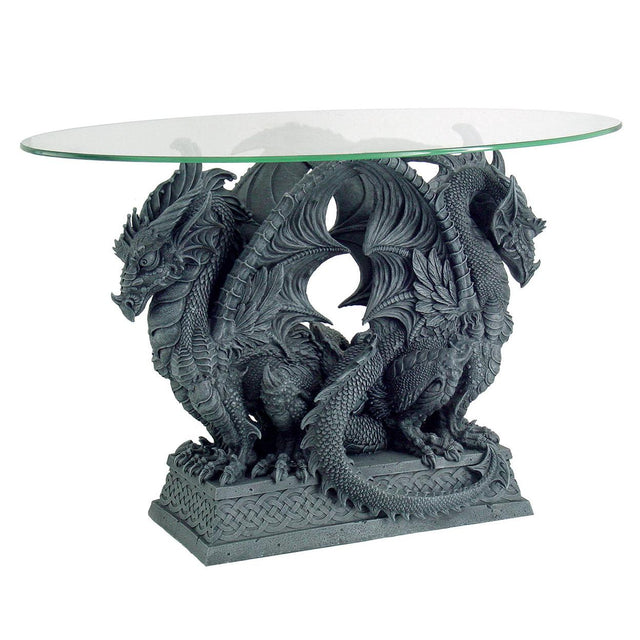 24" Double Dragon Glass Table - Magick Magick.com