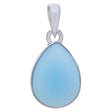 26 mm Blue Chalcedony Teardrop Sterling Silver Pendant - Magick Magick.com