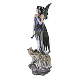 27.5" Fairy Statue - Fairy with Wolves - Magick Magick.com