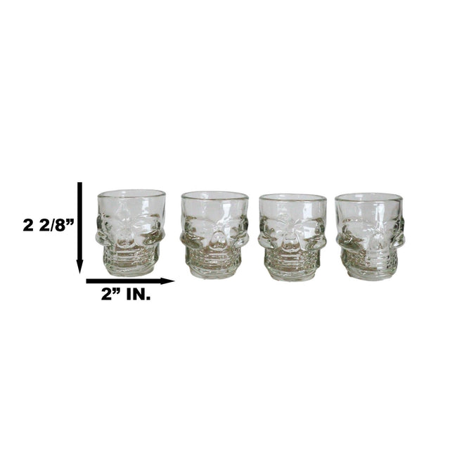 2.3" Skull Shot Glass Set (4 Glasses) - Magick Magick.com