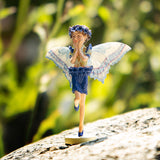 2.4" Mini Flower Fairy Figurine - Cornflower - Magick Magick.com