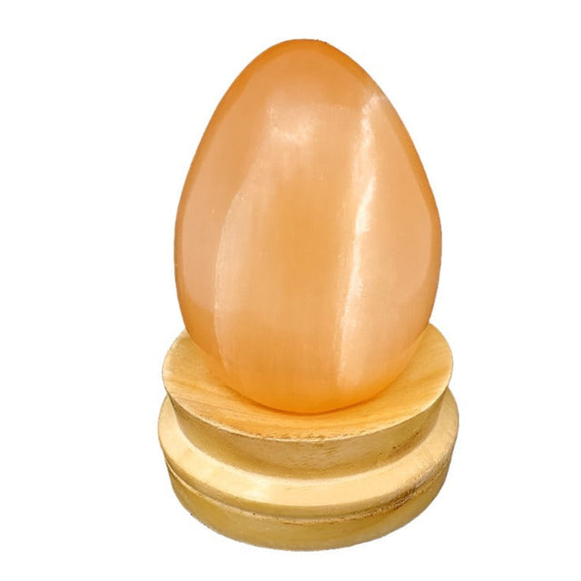 2.5" Gemstone Carved Egg - Orange Selenite - Magick Magick.com