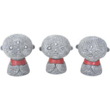 2.5" Mini Jizo Monk Statues (Set of 3) - Magick Magick.com