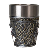 2.6" Stainless Steel / Resin Shot Glass - Medieval Knght - Magick Magick.com