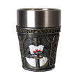 2.6" Stainless Steel / Resin Shot Glass - Medieval Knght - Magick Magick.com