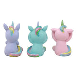 2.75" See, Speak, Hear No Evil Unicorns (Set of 3) - Magick Magick.com