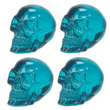 2.75" Translucent Blue Skull Statue (Pack of 4) - Magick Magick.com