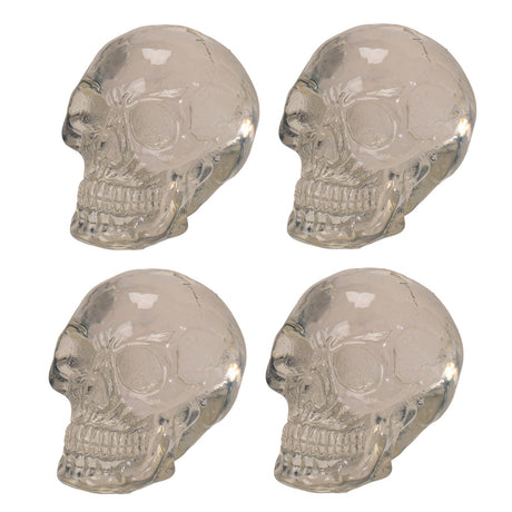 2.75" Translucent Skull Statue (Pack of 4) - Magick Magick.com