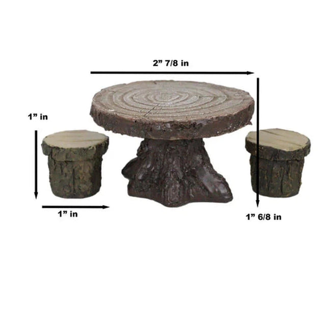 3" Fairy Garden Table Statue Set - Magick Magick.com