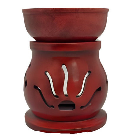 3" Red Soapstone Aroma Lamp - Magick Magick.com