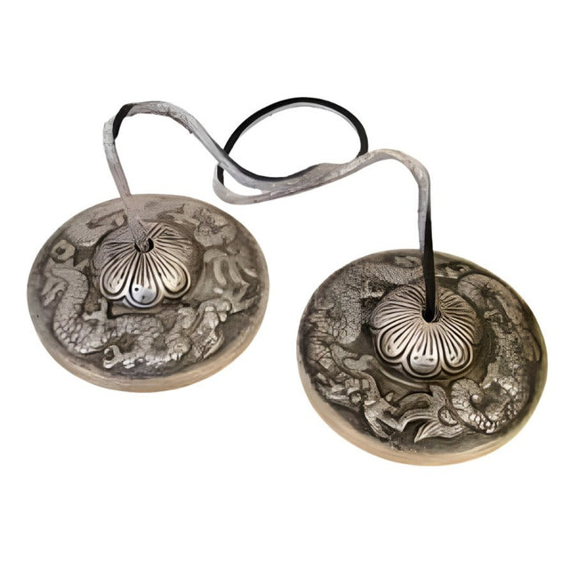 3" Tibetan Tingshas / Cymbals - Dragon - Magick Magick.com