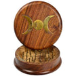 3" Triple Moon Herb Grinder with Brass Inlay - Magick Magick.com