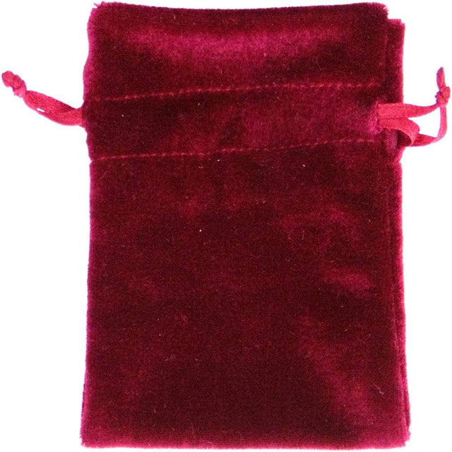 3" x 4" Premium Unlined Velvet Bag - Burgundy - Magick Magick.com