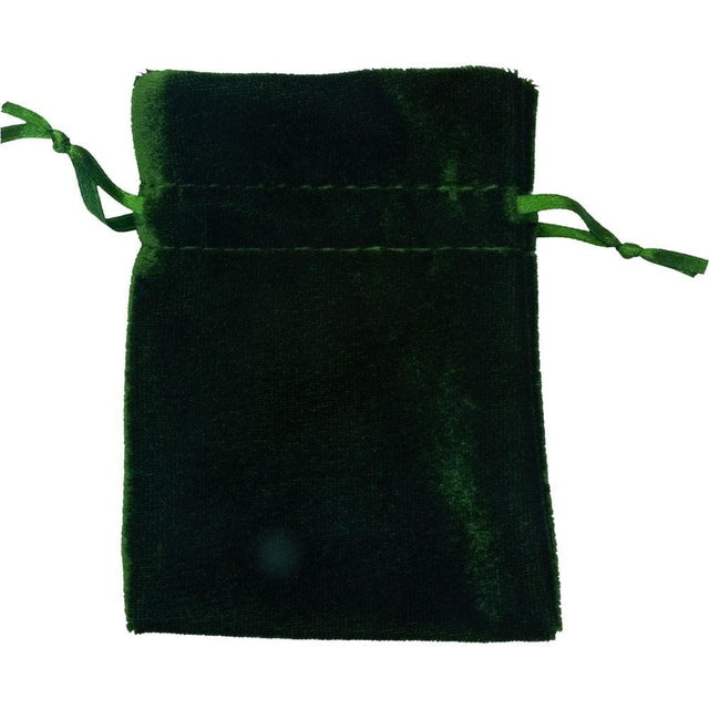 3" x 4" Premium Unlined Velvet Bag - Moss - Magick Magick.com