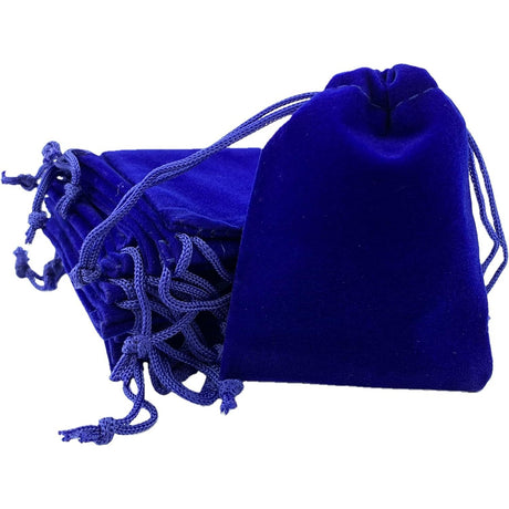 3" x 4" Unlined Velvet Bag - Blue - Magick Magick.com