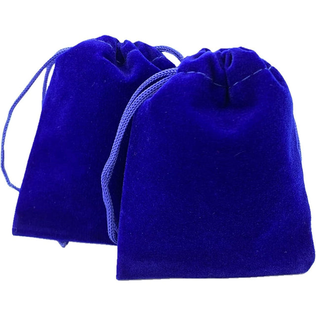 3" x 4" Unlined Velvet Bag - Blue - Magick Magick.com