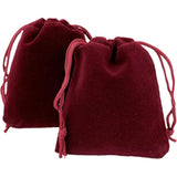 3" x 4" Unlined Velvet Bag - Burgundy - Magick Magick.com