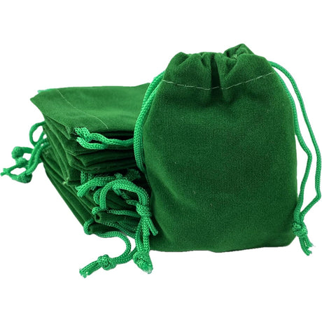 3" x 4" Unlined Velvet Bag - Green - Magick Magick.com