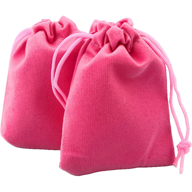 3" x 4" Unlined Velvet Bag - Hot Pink - Magick Magick.com