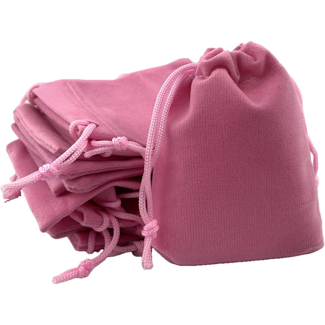 3" x 4" Unlined Velvet Bag - Pink - Magick Magick.com