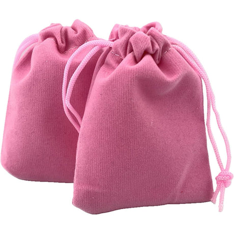 3" x 4" Unlined Velvet Bag - Pink - Magick Magick.com