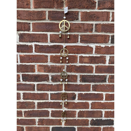 32" Peace Brass Wind Chime - Magick Magick.com