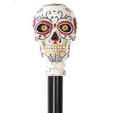 34.25" Day of the Dead Walking Cane - White Skull - Magick Magick.com