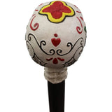 34.25" Day of the Dead Walking Cane - White Skull - Magick Magick.com