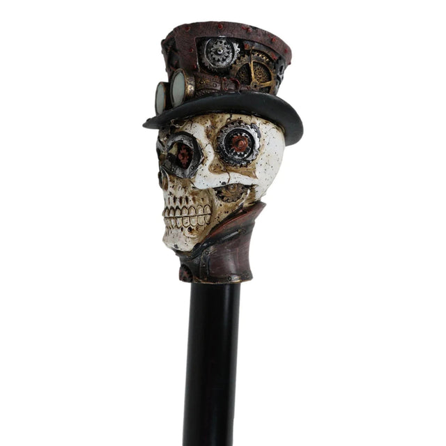 37" Walking Cane - Steampunk Skull - Magick Magick.com