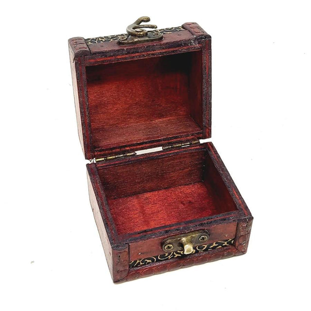 3.25" Antique Wooden Rosewood Chest - Magick Magick.com