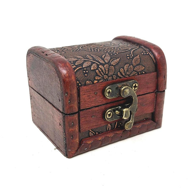 3.25" Antique Wooden Rosewood Chest - Magick Magick.com