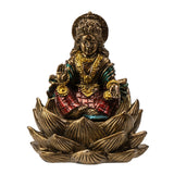 3.3" Lakshmi on Lotus Statue - Magick Magick.com