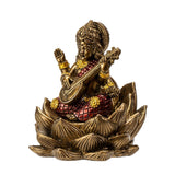 3.3" Saraswati on Lotus Statue - Magick Magick.com