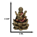 3.3" Saraswati on Lotus Statue - Magick Magick.com