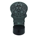 3.35" Day of the Dead Floral Skull 3D Light - Magick Magick.com