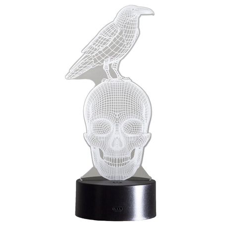 3.35" Raven on Skull 3D LED Light - Magick Magick.com