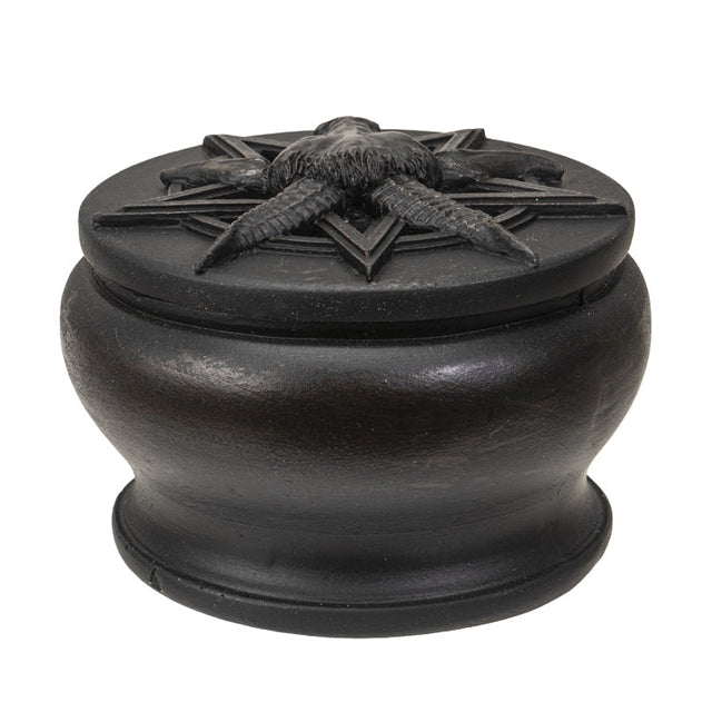 3.5" Baphomet Black Trinket Box - Magick Magick.com