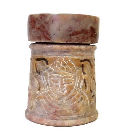 3.5" Buddha Carved Soapstone Aroma Lamp - Magick Magick.com