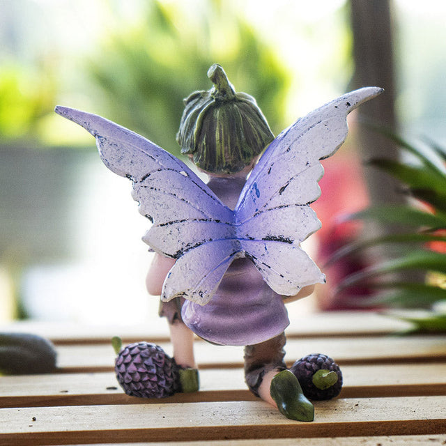 3.5" Fairy Statue - Fairy Boy with Blueberries - Magick Magick.com